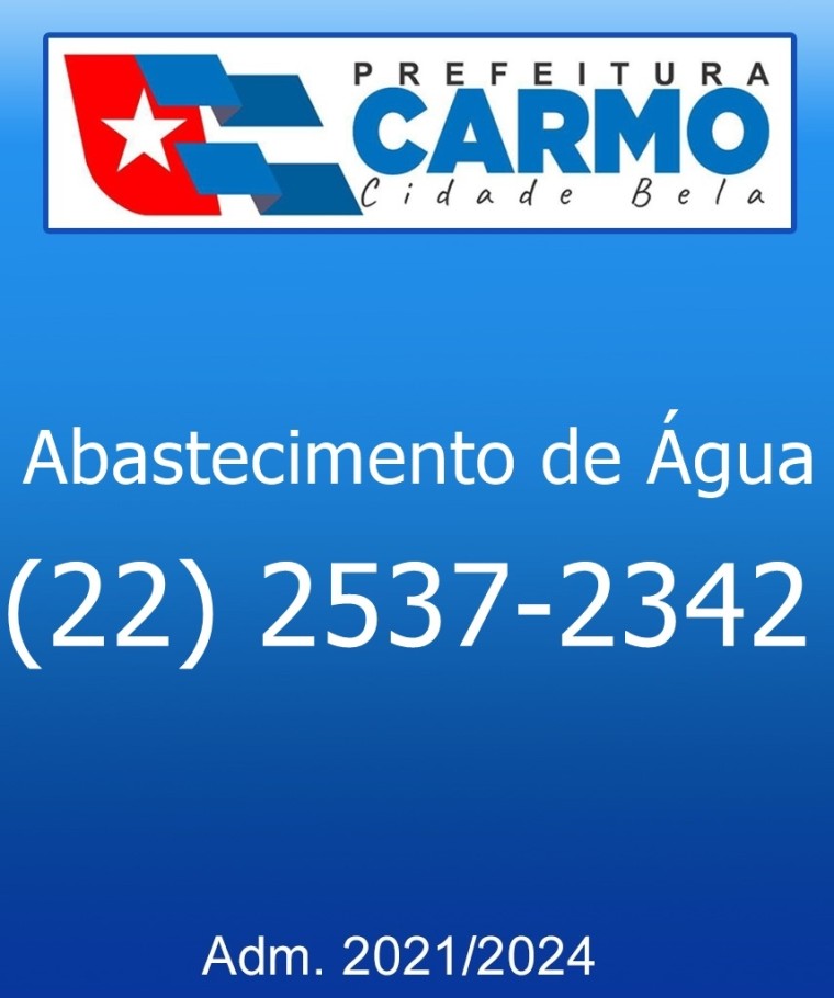 Prefeitura Municipal de Carmo, Nosso compromisso &eacute; com o povo!