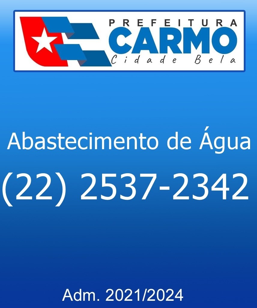 Prefeitura Municipal de Carmo, Nosso compromisso é com o povo!