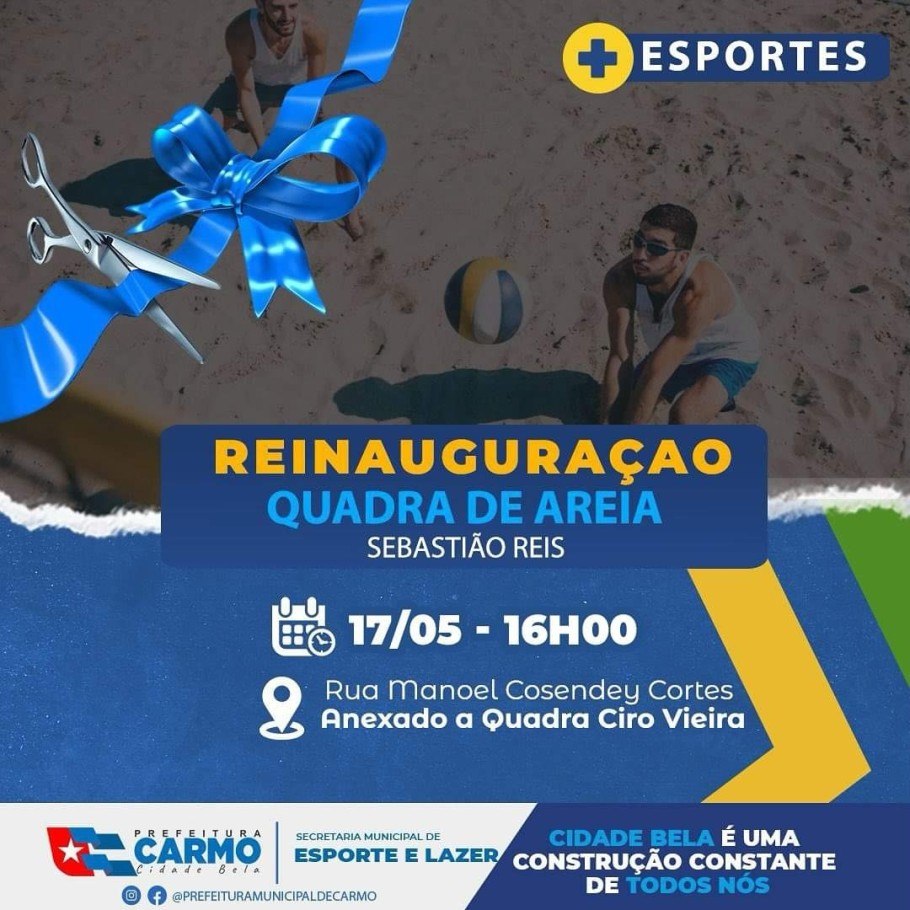 Reinauguração da Quadra de Areia Sebastião Reis