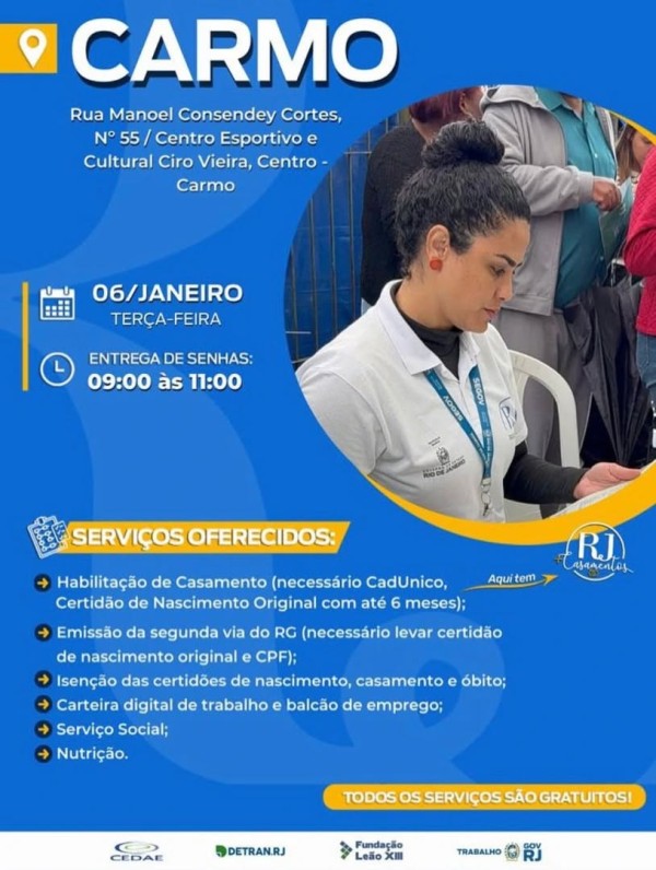 Nesta ter&ccedil;a-feira, Carmo recebe o programa RJ para Todos, uma importante a&ccedil;&atilde;o de cidadania com diver