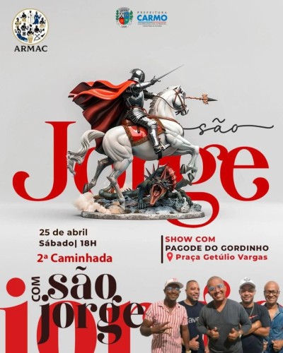 ⚔️ Vem a&iacute; um grande momento de f&eacute;, tradi&ccedil;&atilde;o e uni&atilde;o em Carmo! ⚔️ No pr&oacute;ximo s&aacute;bado, dia 25 de abril,