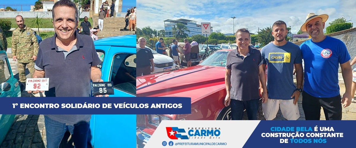 1º Encontro Solidário de Veículos Antigos.