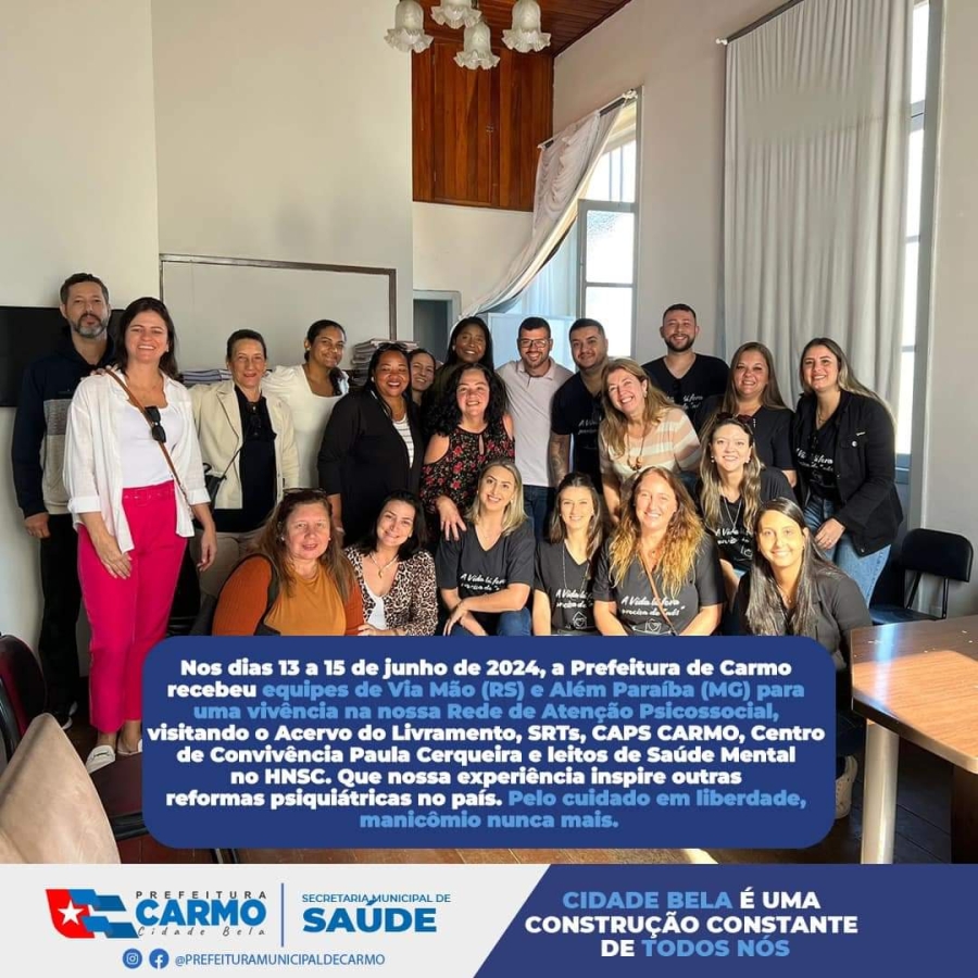 Prefeitura de Carmo recebe equipes de Via Mão (RS) e Além Paraíba (MG)