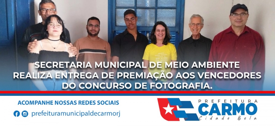 Secretaria Municipal de Meio Ambiente realiza entrega de premiação aos vencedores do concurso de fotografia.