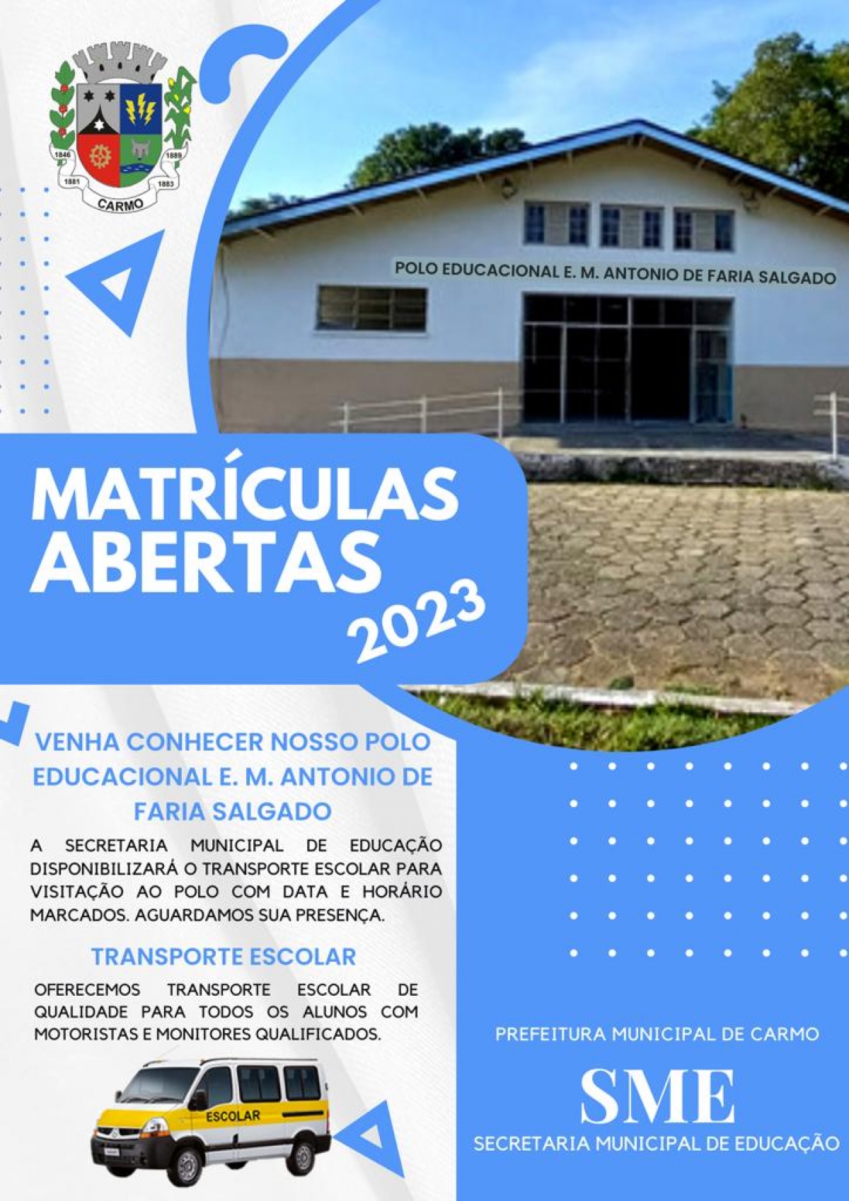 VENHAM CONHECER O POLO EDUCACIONAL E. M. ANTONIO DE FARIA SALGADO