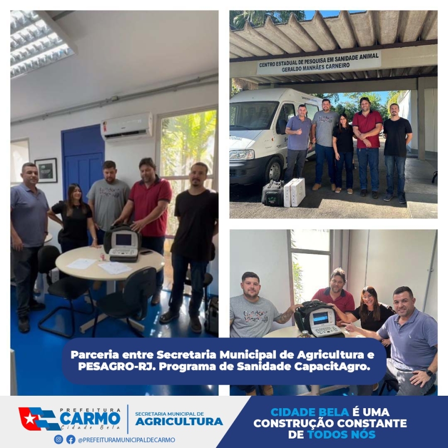 Parceria entre Secretaria Municipal de Agricultura e PESAGRO-RJ. Projeto de Sanidade CapacitaAgro.