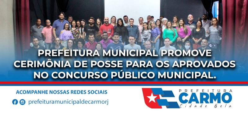 Prefeitura Municipal Promove Cerimônia de Posse para Aprovados no Concurso Público Municipal.