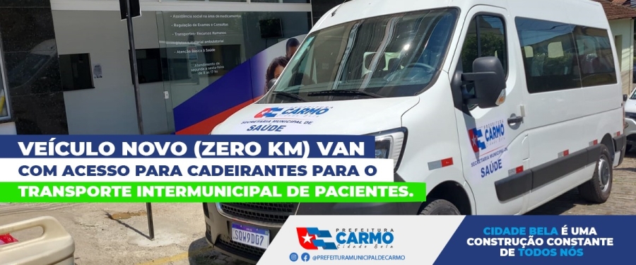 Prefeitura do Município do Carmo-RJ, através da Secretaria Municipal de Saúde, adquire um veículo novo (zero km)