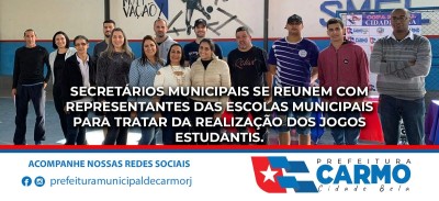 Secretários Municipais se reúnem com Representantes das Escolas Municipais para Tratar da Realização dos Jogos Estudantis.