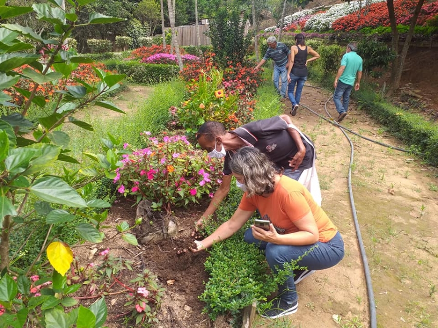 As secretarias de Meio Ambiente, Secretaria de obras e Secretaria de Indústria, Comércio e Turismo estiveram juntas no sítio do Senhor Pascoal para montar a estrutura de preparação do plantio das mudas.
