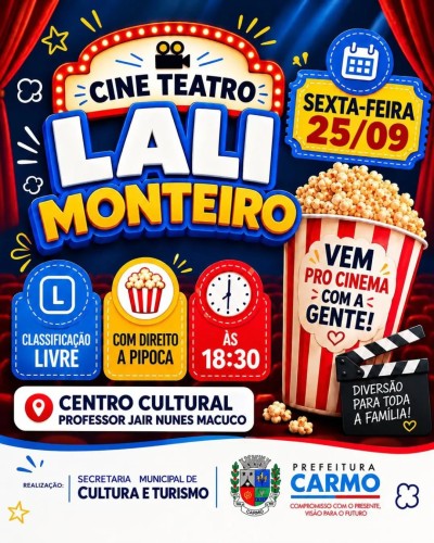A Prefeitura Municipal de Carmo, por meio da Secretaria Municipal de Cultura e Turismo, convida voc&ecirc;