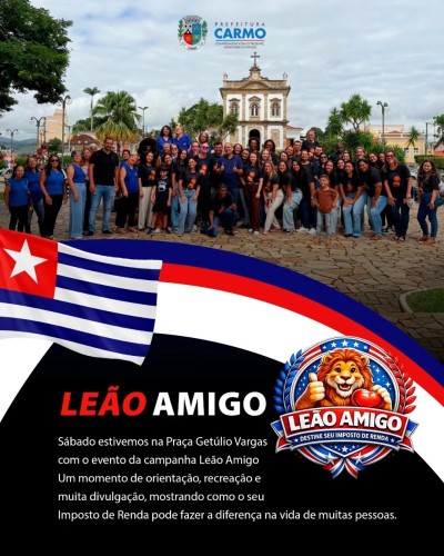 No &uacute;ltimo s&aacute;bado, a Pra&ccedil;a Presidente Get&uacute;lio Vargas recebeu a realiza&ccedil;&atilde;o da Campanha Le&atilde;o Amigo, um 