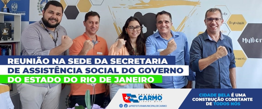 Reunião na sede da Secretaria de Assistência Social do Governo do Estado do Rio de Janeiro