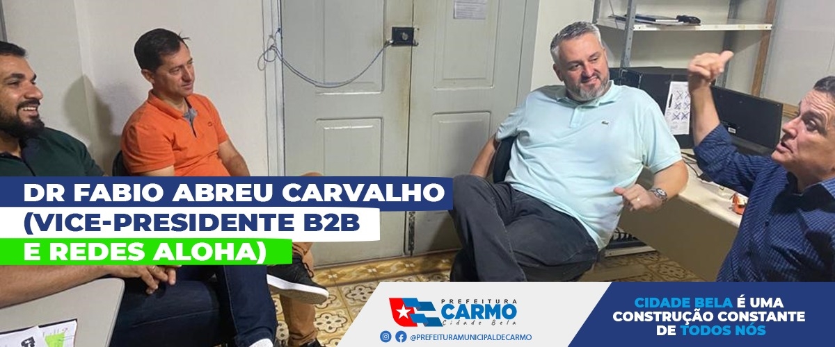 Prefeito Sérgio Soares recebe em seu gabinete o Vice-Presidente B2B e Redes Aloha, Dr. Fábio Abreu Carvalho