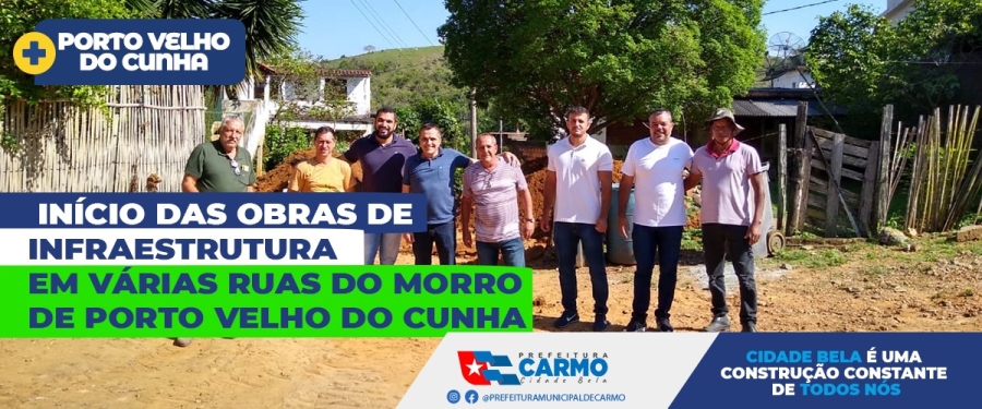 Executivo e Legislativo juntos acompanham o início das obras em Porto Velho do Cunha