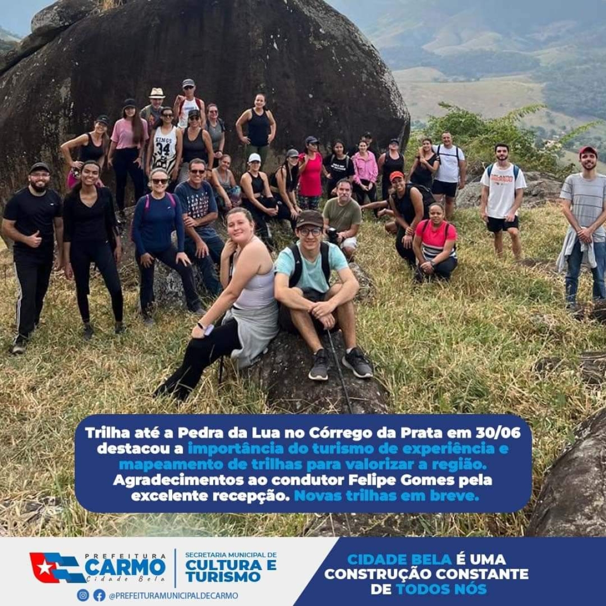 Trilha até a Pedra da Lua em Córrego da Prata