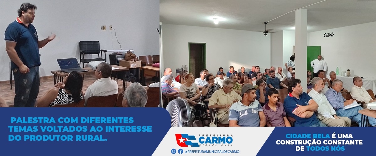 Palestras com diferentes temas voltados ao interesse do produtor rural