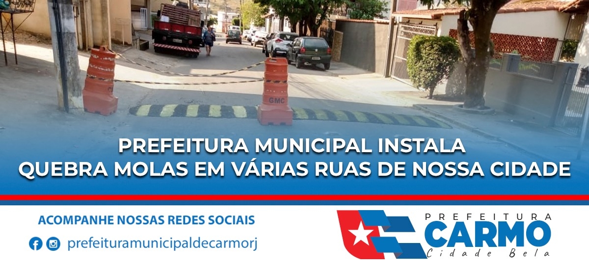Prefeitura Municipal Instala Quebra Mola em Várias Ruas de Nossa Cidade.