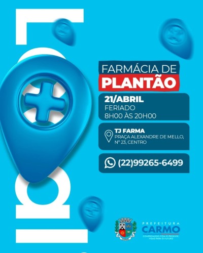 ⚠️ Aten&ccedil;&atilde;o! O plant&atilde;o neste feriado &eacute; da TJ Farma.