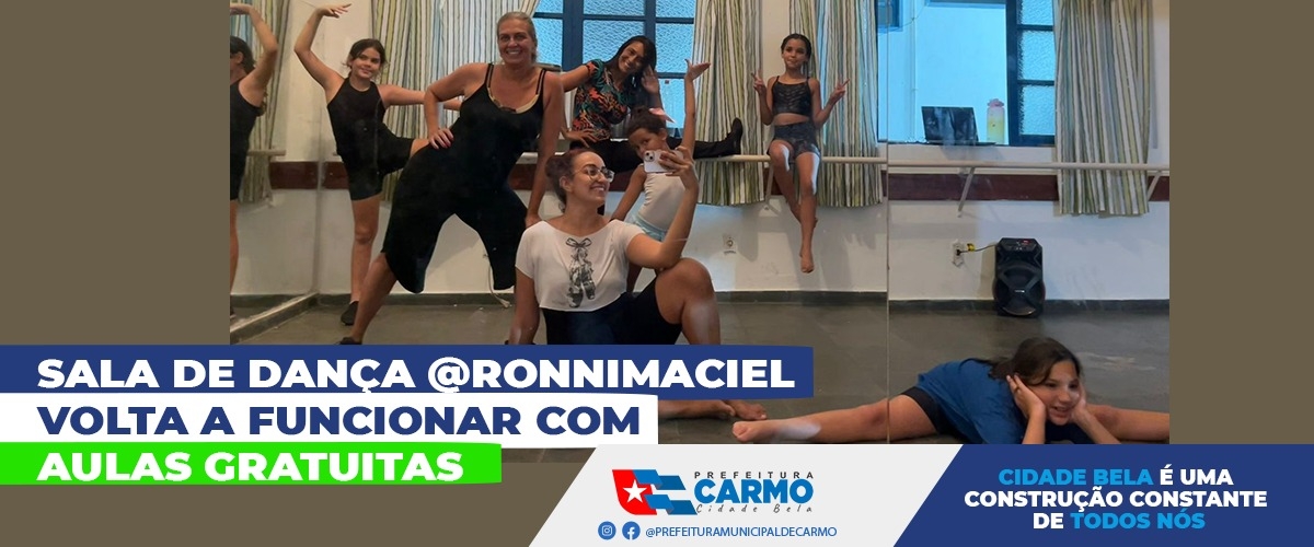 Sala de dança @RONNIMACIEL volta a funcionar com aulas gratuitas