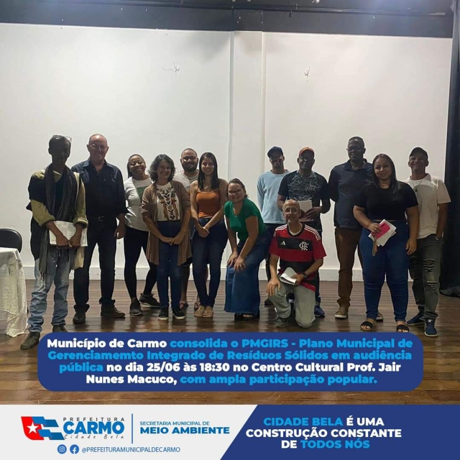 Município de Carmo-RJ consolida o PMGIRS
